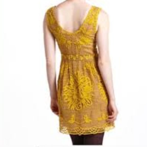 Anthropologie Honeycomb Lace Dress - Picture 5 of 6
